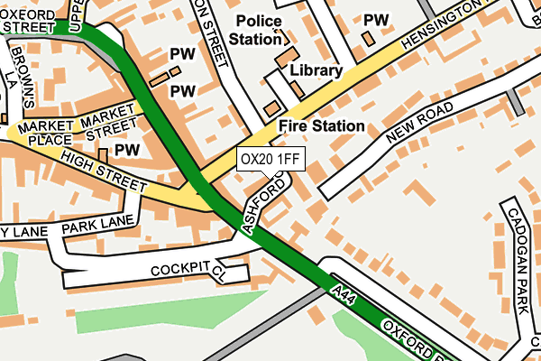 OX20 1FF map - OS OpenMap – Local (Ordnance Survey)