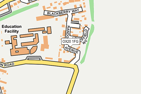 OX20 1FG map - OS OpenMap – Local (Ordnance Survey)