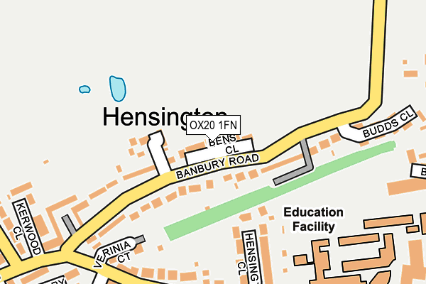 OX20 1FN map - OS OpenMap – Local (Ordnance Survey)