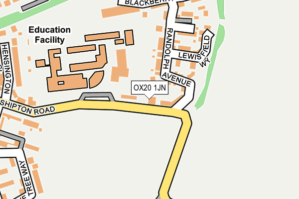 OX20 1JN map - OS OpenMap – Local (Ordnance Survey)