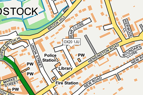 OX20 1JU map - OS OpenMap – Local (Ordnance Survey)