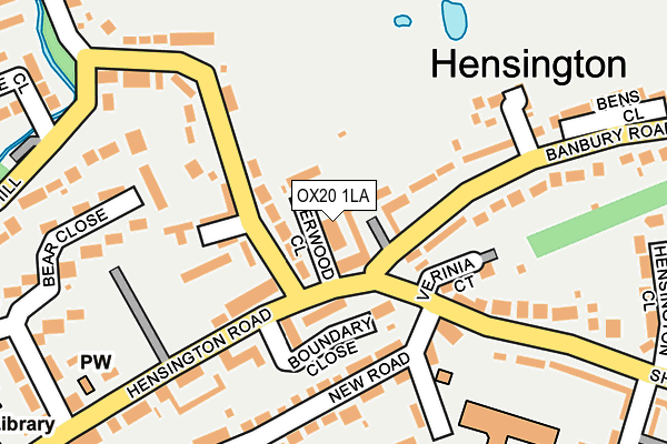 OX20 1LA map - OS OpenMap – Local (Ordnance Survey)