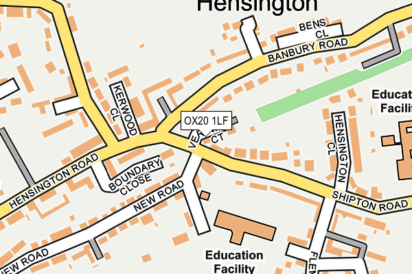 OX20 1LF map - OS OpenMap – Local (Ordnance Survey)