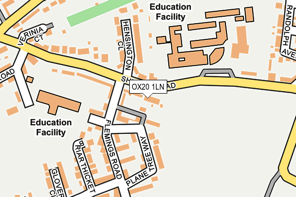 OX20 1LN map - OS OpenMap – Local (Ordnance Survey)