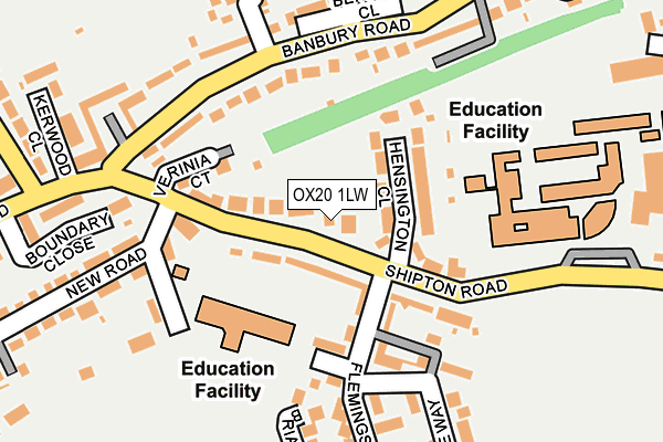 OX20 1LW map - OS OpenMap – Local (Ordnance Survey)