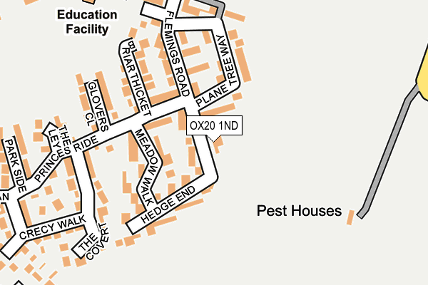 OX20 1ND map - OS OpenMap – Local (Ordnance Survey)