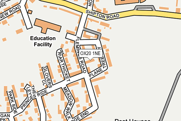 OX20 1NE map - OS OpenMap – Local (Ordnance Survey)