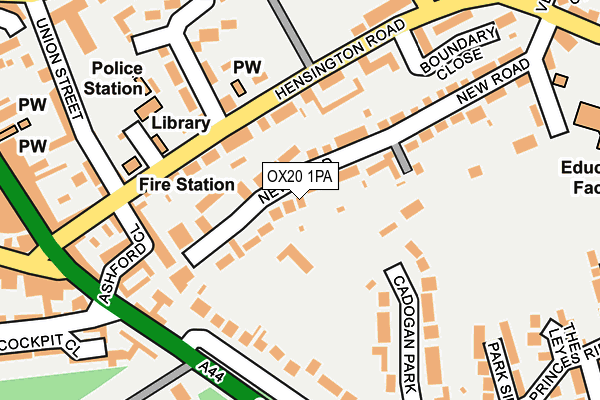 OX20 1PA map - OS OpenMap – Local (Ordnance Survey)