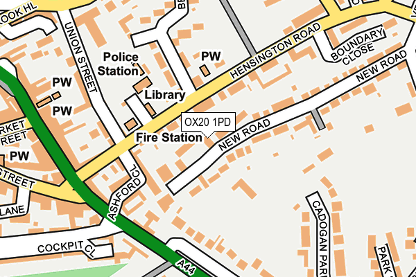 OX20 1PD map - OS OpenMap – Local (Ordnance Survey)