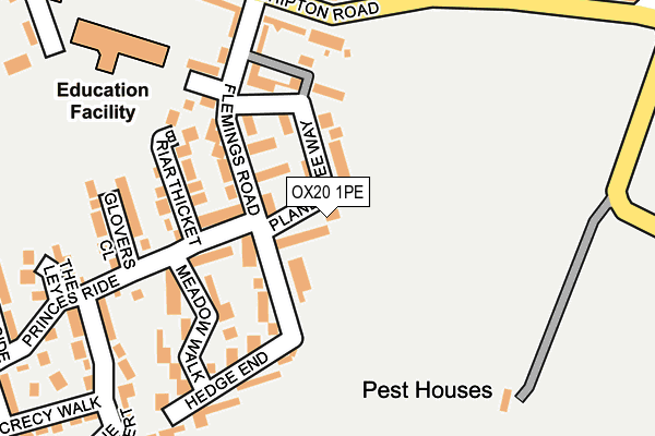 OX20 1PE map - OS OpenMap – Local (Ordnance Survey)