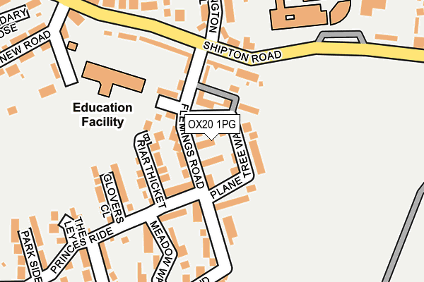 OX20 1PG map - OS OpenMap – Local (Ordnance Survey)