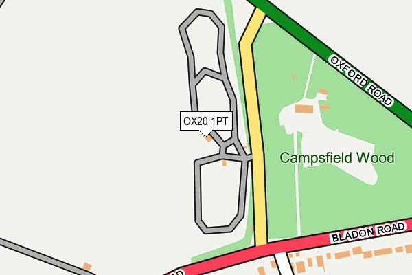 OX20 1PT map - OS OpenMap – Local (Ordnance Survey)