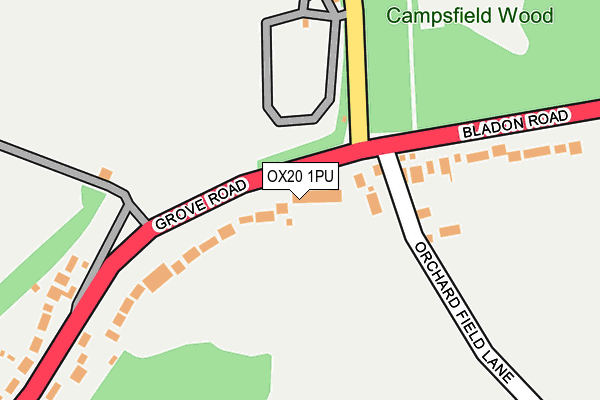 OX20 1PU map - OS OpenMap – Local (Ordnance Survey)