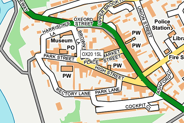 OX20 1SL map - OS OpenMap – Local (Ordnance Survey)