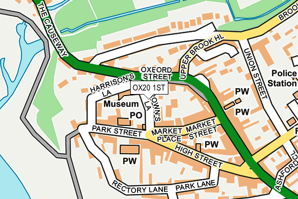 OX20 1ST map - OS OpenMap – Local (Ordnance Survey)