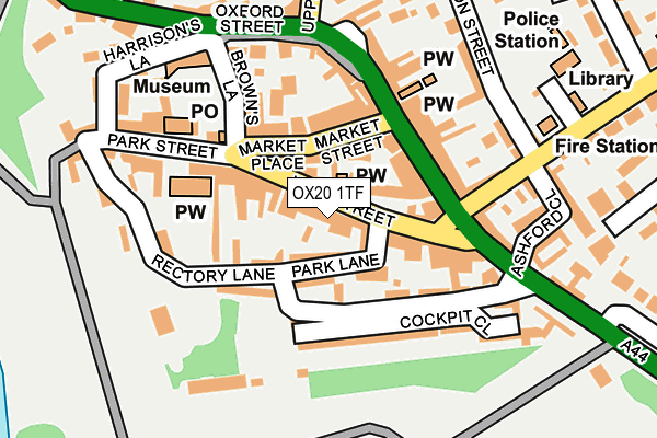 Map of PONTING RESIDENTIAL LIMITED at local scale