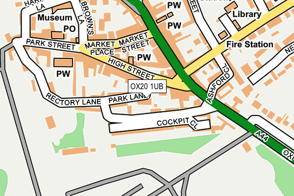 OX20 1UB map - OS OpenMap – Local (Ordnance Survey)