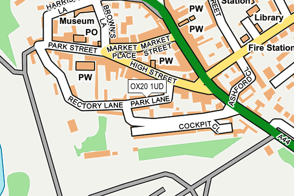 OX20 1UD map - OS OpenMap – Local (Ordnance Survey)