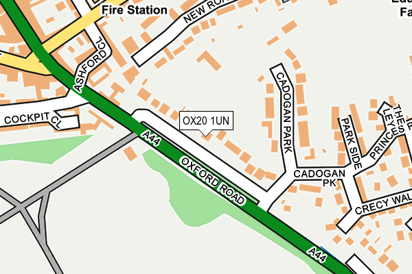 OX20 1UN map - OS OpenMap – Local (Ordnance Survey)