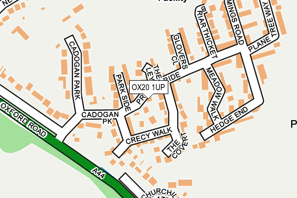 OX20 1UP map - OS OpenMap – Local (Ordnance Survey)