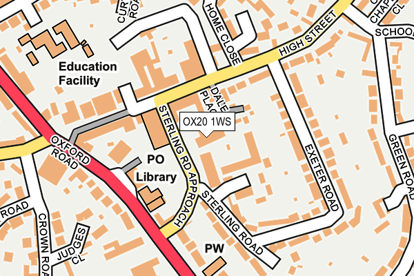 OX20 1WS map - OS OpenMap – Local (Ordnance Survey)