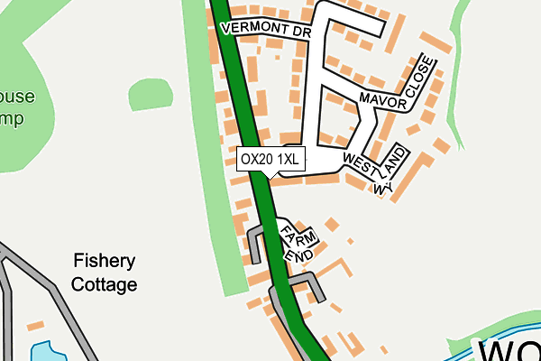 OX20 1XL map - OS OpenMap – Local (Ordnance Survey)