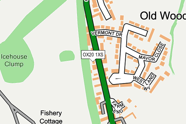 OX20 1XS map - OS OpenMap – Local (Ordnance Survey)
