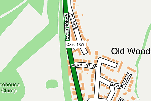 OX20 1XW map - OS OpenMap – Local (Ordnance Survey)