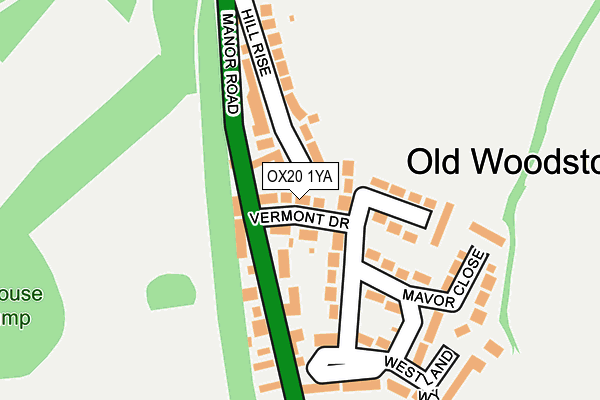 OX20 1YA map - OS OpenMap – Local (Ordnance Survey)