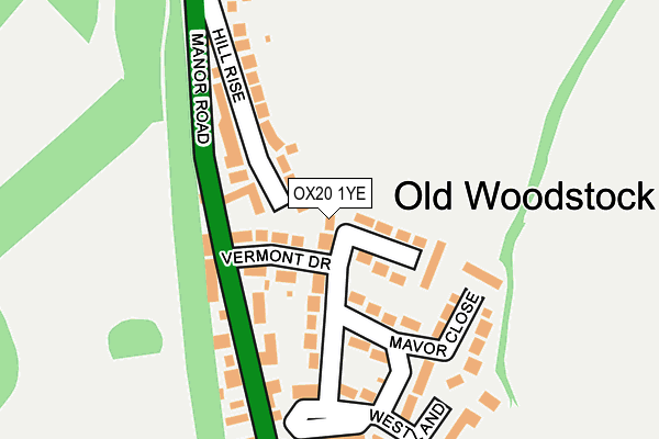 OX20 1YE map - OS OpenMap – Local (Ordnance Survey)