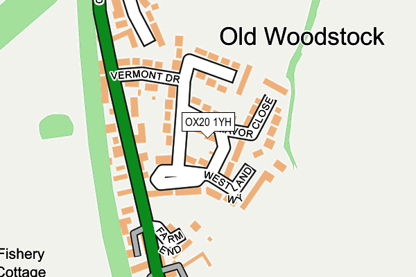 OX20 1YH map - OS OpenMap – Local (Ordnance Survey)