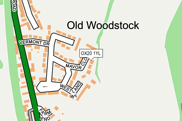 OX20 1YL map - OS OpenMap – Local (Ordnance Survey)