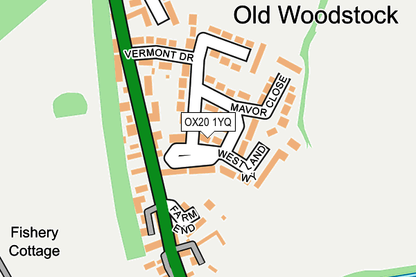 OX20 1YQ map - OS OpenMap – Local (Ordnance Survey)