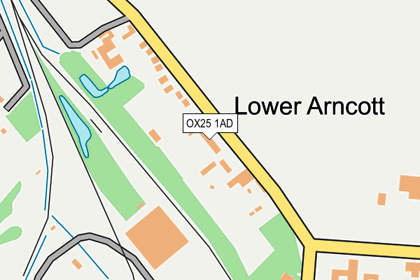 OX25 1AD map - OS OpenMap – Local (Ordnance Survey)