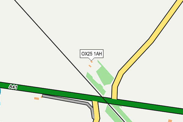 OX25 1AH map - OS OpenMap – Local (Ordnance Survey)