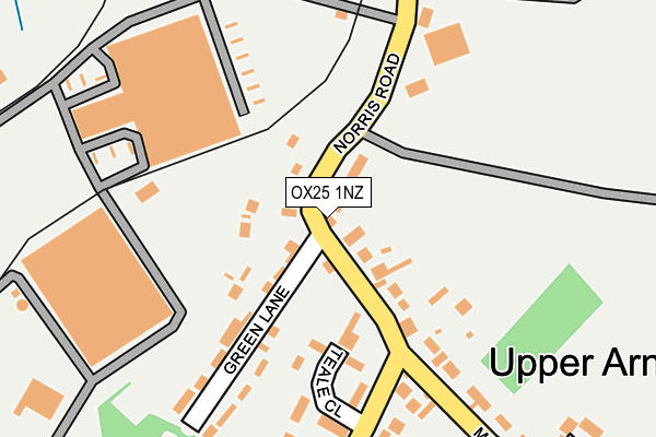 OX25 1NZ map - OS OpenMap – Local (Ordnance Survey)