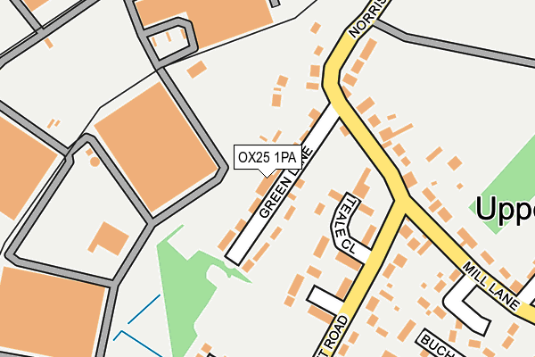 OX25 1PA map - OS OpenMap – Local (Ordnance Survey)