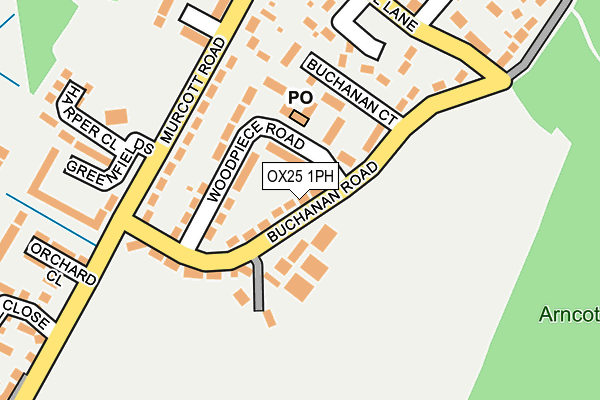 OX25 1PH map - OS OpenMap – Local (Ordnance Survey)