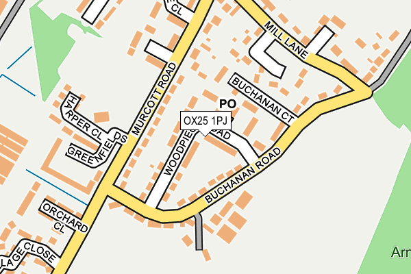 OX25 1PJ map - OS OpenMap – Local (Ordnance Survey)