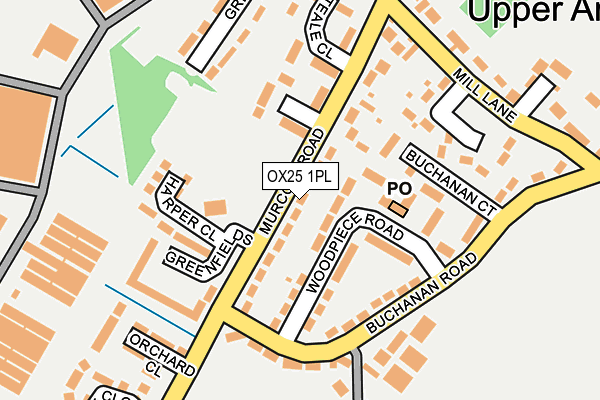 OX25 1PL map - OS OpenMap – Local (Ordnance Survey)