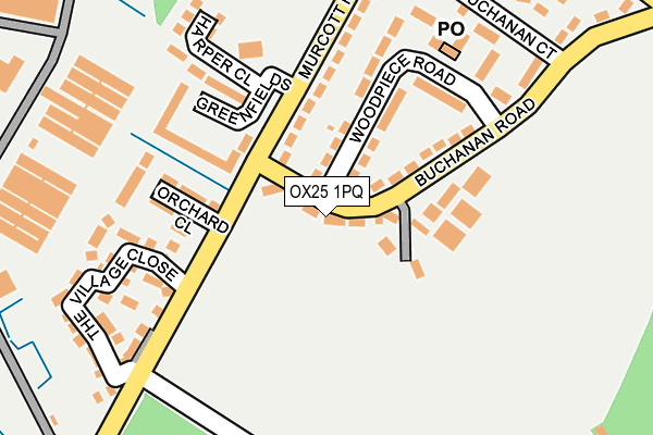 OX25 1PQ map - OS OpenMap – Local (Ordnance Survey)