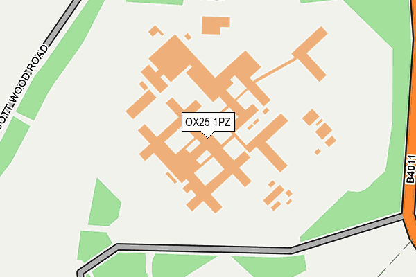 OX25 1PZ map - OS OpenMap – Local (Ordnance Survey)