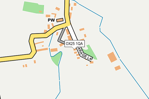 OX25 1QA map - OS OpenMap – Local (Ordnance Survey)