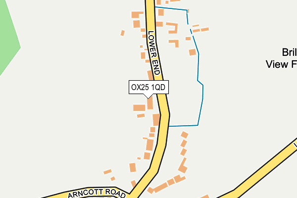 OX25 1QD map - OS OpenMap – Local (Ordnance Survey)