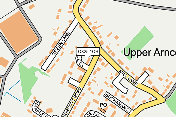 OX25 1QH map - OS OpenMap – Local (Ordnance Survey)