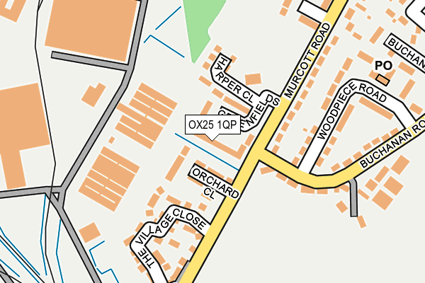 OX25 1QP map - OS OpenMap – Local (Ordnance Survey)