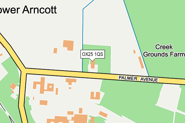 OX25 1QS map - OS OpenMap – Local (Ordnance Survey)