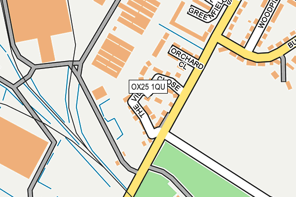 OX25 1QU map - OS OpenMap – Local (Ordnance Survey)