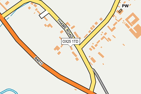 OX25 1TD map - OS OpenMap – Local (Ordnance Survey)