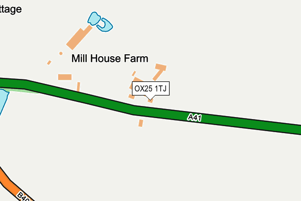 OX25 1TJ map - OS OpenMap – Local (Ordnance Survey)